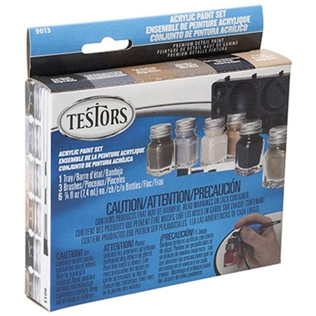 Testors Testor 9013 6 Color Flat Acrylic Pod Set 184396